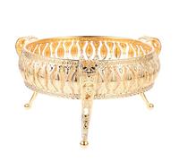 Snack Serving Tray European Type Fruit Tray Gilded Iron Material Delicate Elegant Creative European Style Corrosion Resistance Storage for Home Decoration and Conference