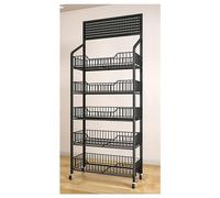 Snack Shelf Organizer,Supermarket Display Shelf, Drinks/Small Food/Toys Storage Rack Against The Wall, Floor-Standing Movable Organizer for Pharmacy/Kitchen/Convenience Store (Colo