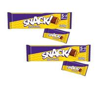 Snack Shortcake Chocolate Biscuits, Milk Chocolate Covered, Vegetarian, 5x20g Multipack,Pack Of 2