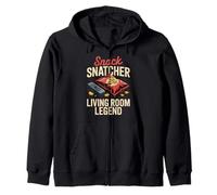 Snack Snatcher Living Room Legend for Snack Lovers Zip Hoodie