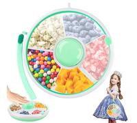 Snack Spinner, Round Snack Box Children, Snack Box with Compartments, Snack Containers, Portable Snack Plates, Snack Bowl, Snack Spinner, Snack Box with Lid, Snack Bowls, Snack Box for Outdoor Family