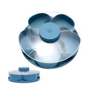 Snack Storage Box | Rotating Appetizer Plate with Lid | Snack Plate with Compartments - for Home, Kitchen, Living Room, Picnic, Garden, Camping