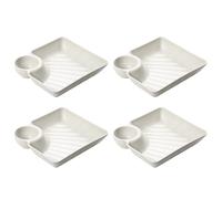 Snack Tray - 18.3 x 4 cm Non-Slip Modern Display Plates - Compatible Snack Serving Platter Fruit Tray - For Efficient Space Utilization Party Breakfast Lunch Dinner Cheese Dumplings Fruit