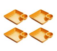 Snack Tray - 18.3 x 4 cm Non-Slip Modern Display Plates - Compatible Snack Serving Platter Fruit Tray - For Efficient Space Utilization Party Breakfast Lunch Dinner Cheese Dumplings Fruit