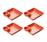 Snack Tray - 18.3 x 4 cm Non-Slip Modern Display Plates - Compatible Snack Serving Platter Fruit Tray - For Efficient Space Utilization Party Breakfast Lunch Dinner Cheese Dumplings Fruit