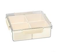 Snack Tray with 45 Divided Sections for Holding For Candy Nuts Cookies Fresh Fruit and Vegetables Without Mixing Flavors (Milk white - square)