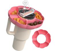Snack Tray with Handle & Silicone Bowl for Stanley Cup Snack Tray for Movie Nights, Road Trips & Home Use - Easy to Clean, 30oz Capacity