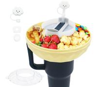 Snack Tray with Lid for Stanley Cup, Accessories with 6 Compartments for Snacks - Leak Stopper, Straw Cover for Stanley Cup 1.0/2.0