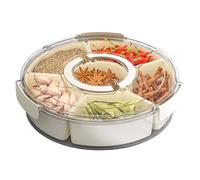 Snack Tray With Lid - Vegetable Tray With Lid | Refrigerator Organizer Case, Veggie Platter With Handle For Travel, Picnic