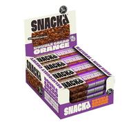 SNACK'D DOUBLE CACAO & ORANGE OAT BAR 16 x 42g | Rich Cacao | Zesty Orange | Jumbo Oats | Deliciously Chewy | Natural + High Fibre | Gluten Free | Vegan | Kosher | Halal