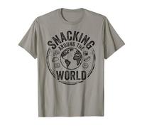 Snacking Around the World Funny Food Travel T-Shirt