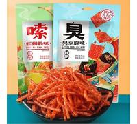 Snacking Spicy Strip Small Gluten Sweet Spicy Flavor Chinese Snacks Instant Snacks Leisure Snacks Spicy Snacks ，Spicy snacks，Multi flavor Spicy stick (Spicy Strips 1,4 bags)