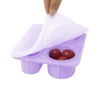 Snackle Box Container - 3-Compartment Silicone Airtight, Reusable Snack Set, Culinary Preservation Action, Dietary Nutrition Management Tool, Home Category, School Office Outdoor Travel Camping