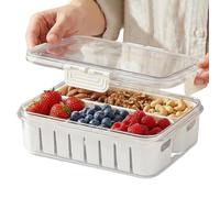 Snackle Box Container - Portable Charcuterie Container,Divided Serving Tray With Lid | for Work Camping School Picnic Gathering Refrigerator Pantry