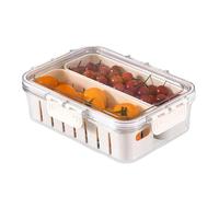 Snackle Box - Portable Veggie Charcuterie Container - Divided Serving Tray with Lid,for Camping Travel Office School Gathering Refrigerator Pantry Meal Prep