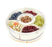 Snackle Box Taco Bar Serving Set for a Party - Divided Lazy Susan Serving Tray - Taco Tuesday Kit - Chip and Dip Serving Set for Party (12"x3.9")