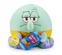 Snackles 14-inch Licensed Character SpongeBob Squarepants Plush (SQUIDWARD TENTACLES) by ZURU, Soft Doll and Cuddly Pillow Toy with Snack Accessory