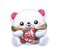 Snackles Christmas 35 cm, Polar Bear and Hershey's Kisses Candy Cane by ZURU Cuddly Squishy Comfort Plush with License Snack Brand Accessory (Polar Bear, Hershey's Kisses Candy Cane)