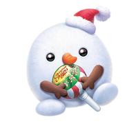 Snackles Christmas 35 cm, Snowman and Candy Cane Chupachups by ZURU Cuddly Squishy Comfort Plush with License Snack Brand Accessory (Snowman, Candy Cane Chupachups)
