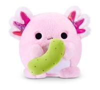 Snackles Core Series 2 8-Inch Snackle Plush (Axolotl with Pickle) by ZURU - Super-Soft Collectible Plush Toy Featuring a Fun Snack Brand Accessory and Adorable Character Design