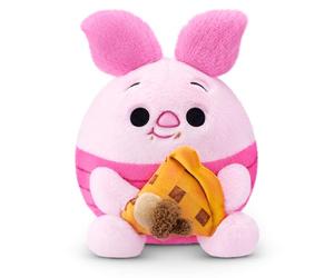 Snackles Disney Series 2 8 inch (Disney Piglet and Pie) by ZURU | Officially licensed plush; ultra-soft & huggable; comes with a snack accessory; collectible; birthday & holiday gift