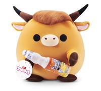 Snackles Licensed Series 3 14-inch Plush Highland Cow with Sangaria O-mazing Orange Ramune (ROBBIE) by ZURU, Plush with License Snack Brand Accessory