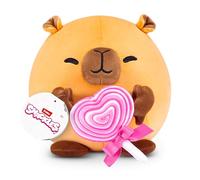 Snackles Love Edition Capybara Plush Toy 20cm by ZURU - Soft Cuddly Stuffed Animal with Lollipop Snack Accessory, Romantic Gift for Her Him, Collectible