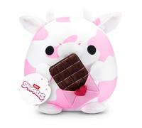 Snackles Love Edition Cow Plush Toy 20cm by ZURU - Soft Cuddly Stuffed Animal with Chocolate Snack Accessory, Romantic Gift for Her Him, Collectible