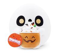 Snackles Series 1, Plush 8-inch Ghost with Pumpkin Drink (RAVEN) by ZURU, Plush with Snack Accessory