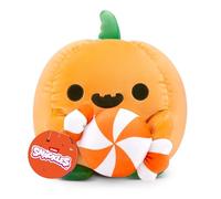 Snackles Series 1, Plush 8-inch Jack-o-Lantern with Lolly (MOON) by ZURU, Plush with Snack Accessory