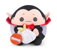 Snackles Series 1, Plush 8-inch Vampire with Garlic Bulb (DRACO) by ZURU, Plush with Snack Accessory