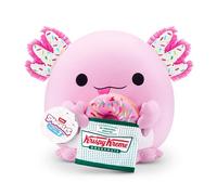 Snackles, Series 2, Axolotl (Krispy Kreme), Plush Toy, Cuddly Squishy Comfort Plush with License Snack Brand Accessory, Large (40.6 cm), Brown Box, (Axolotl)
