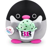 Snackles, Series 2, Penguin (Baskin Robbin), Plush Toy, Cuddly Squishy Comfort Plush with License Snack Brand Accessory, Large (40 cm), Brown Box, (Penguin)