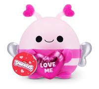 Snackles Valentine’s Edition 8-Inch Plush Toy (Bumblebee with Heart-shape Chocolate) by ZURU - Ultra-Soft Stuffed Animal with Valentine’s Accessory, Collectible for Kids, Tweens, Teens & Gifting