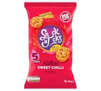 "Snacks a Jacks Sweet Chilli Rice Cakes - 5 x 19g Multipack | Low Calorie Snack | Light & Crunchy Crisp Alternative" (Pack of 4)