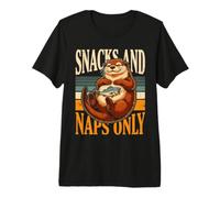 Snacks and Naps Otter Relaxation Humor Premium T-Shirt