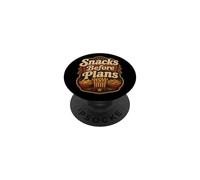Snacks Before Plans Humor Funny Retro Saying PopSockets Adhesive PopGrip