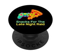 Snacks For The Late Night Raid Gamer PopSockets Adhesive PopGrip