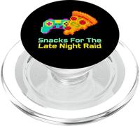 Snacks For The Late Night Raid Gamer PopSockets PopGrip for MagSafe