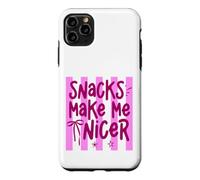 Snacks Make Me Nicer Funny Food Lover Saying Case for iPhone 11 Pro Max