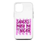 Snacks Make Me Nicer Funny Food Lover Saying Case for iPhone 12/12 Pro