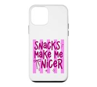 Snacks Make Me Nicer Funny Food Lover Saying Case for iPhone 12 mini