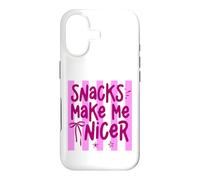 Snacks Make Me Nicer Funny Food Lover Saying Case for iPhone 17