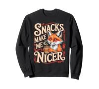 Snacks Make Me Nicer Funny Fox Meme Animal Sweatshirt