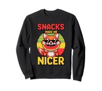 Snacks Make Me Nicer Funny Fox Pixel Meme Animal Gamer Sweatshirt