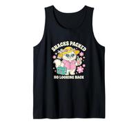 Snacks Packed No Looking Back Cat Vacation Travel Traveler Tank Top