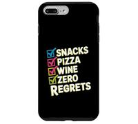 Snacks Pizza Wine Checklist Humor Case for iPhone 7 Plus/8 Plus