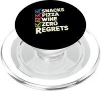 Snacks Pizza Wine Checklist Humor PopSockets PopGrip for MagSafe