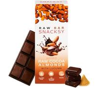 Snacksy Vegan Chocolate - Raw Almonds with Lucuma Bar (1 x 40g Box) | Gluten Free, Dairy Free, Refined Sugar Free & Kosher Cacao Snack with Superfoods & Fibre | Luxury Boxed Choccy Treat or Gift