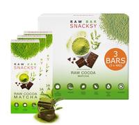 Snacksy Vegan Chocolate - Raw Matcha Green Tea Powder Bars (3 x 40g Boxes) | Gluten Free, Dairy Free, Refined Sugar Free & Kosher Cacao Snack with Antioxidants | Luxury Boxed Choccy Treat or Gift